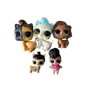 LOL Surprise Dolls Pets and Lil Miss Jive 5 Piece Lot Mini Figures Collectibles
